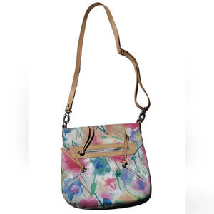 Leather Maurizio Taiuti floral crossbody bag